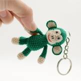 green monkey keychain