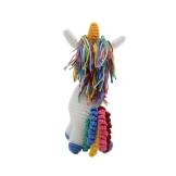 Jucarie amigurumi unicorn in miniatura, lucrat manual din bumbac si umplut cu vatelina hipoalergenica